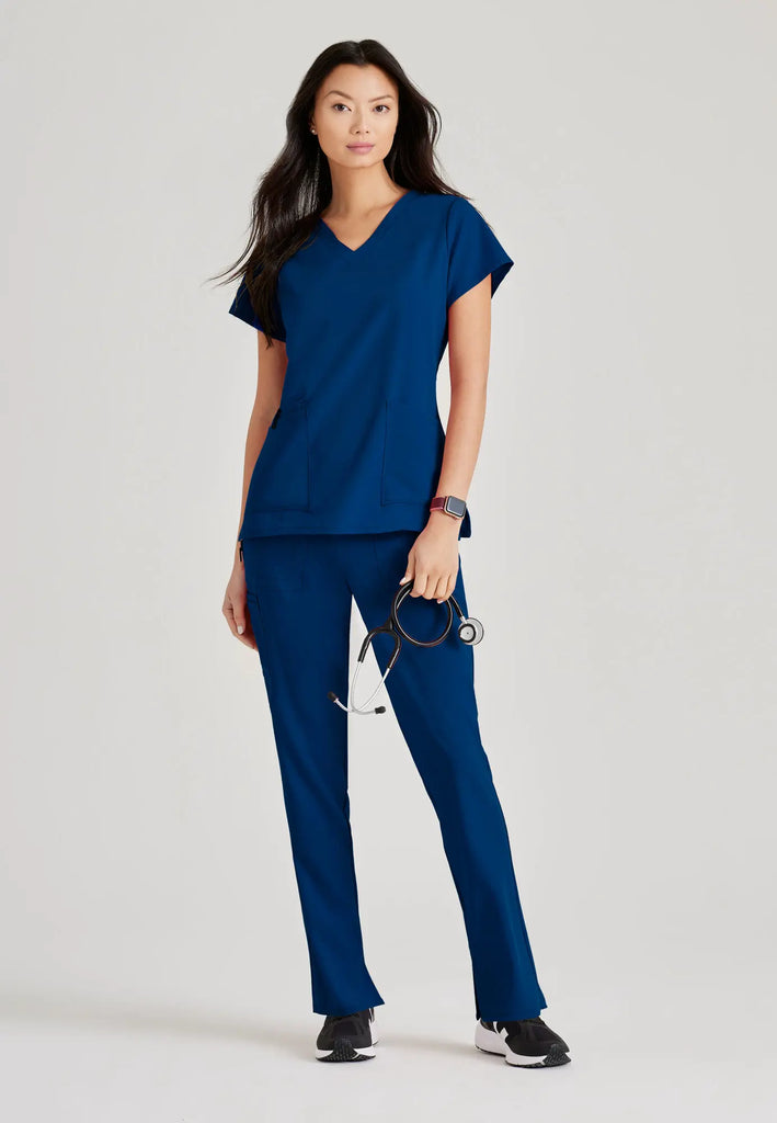 Barco Scrubs Women's Purpose Top Indigo | scrub-supply.com