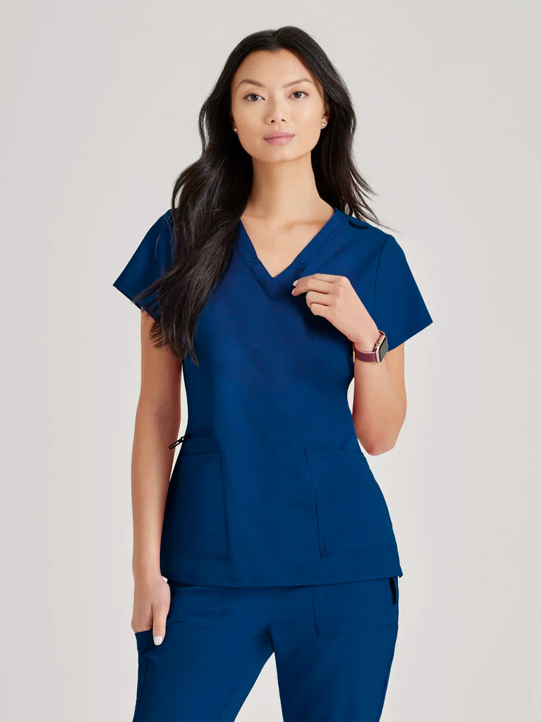 Barco Scrubs Women's Purpose Top Indigo | scrub-supply.com