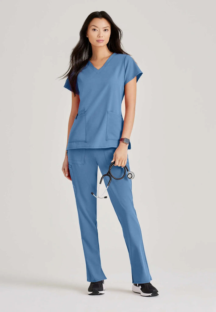 Barco Scrubs Women's Purpose Top Ceil Blue | scrub-supply.com