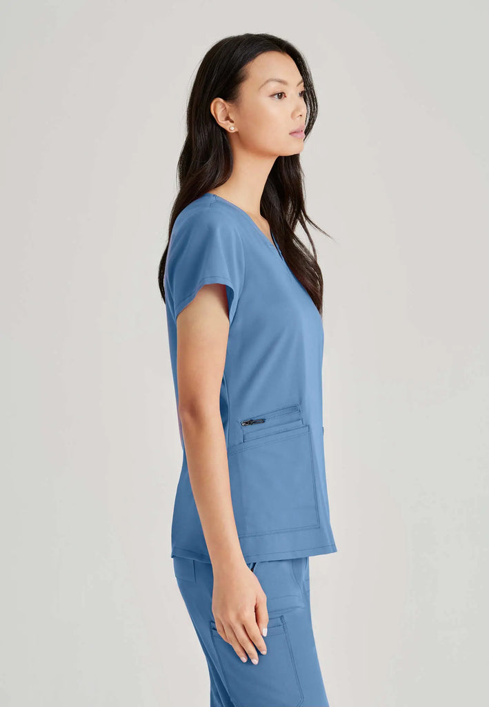 Barco Scrubs Women's Purpose Top Ceil Blue | scrub-supply.com