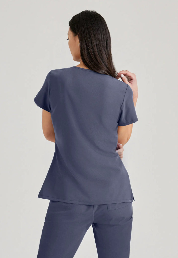 Barco Scrubs Women's Purpose Top Steel | scrub-supply.com