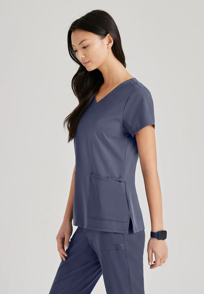 Barco Scrubs Women's Purpose Top Steel | scrub-supply.com