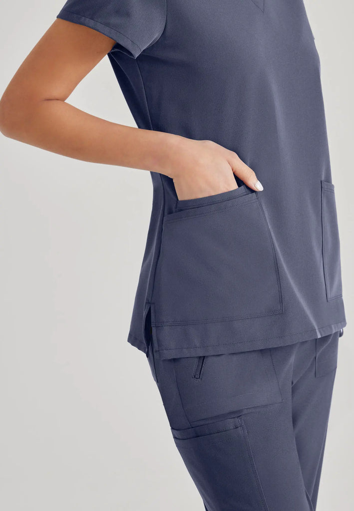 Barco Scrubs Women's Purpose Top Steel | scrub-supply.com