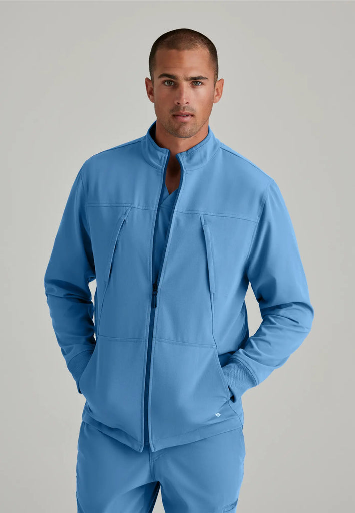 Barco Scrubs Men's Rally Warm-Up Ceil Blue | scrub-supply.com