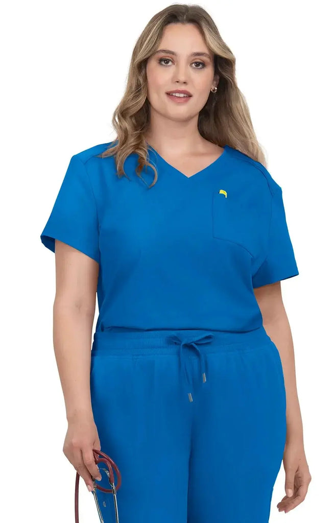 Koi Scrubs Aura Top Royal Blue | scrub-supply.com