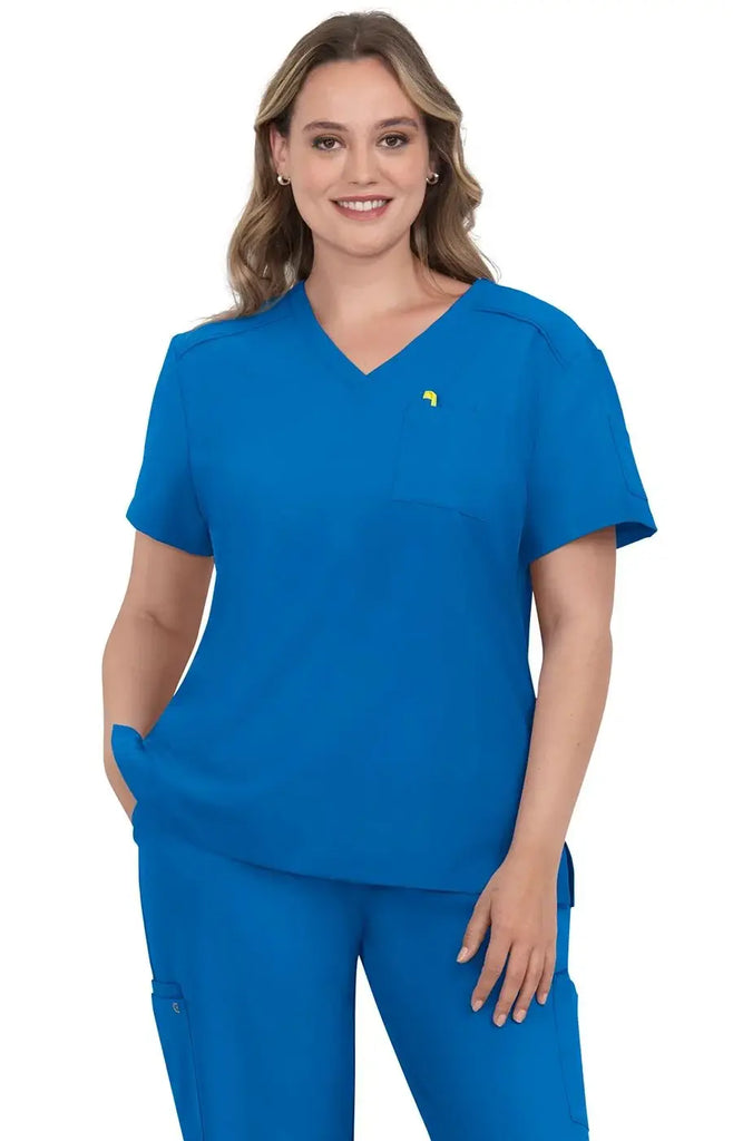 Koi Scrubs Aura Top Royal Blue | scrub-supply.com