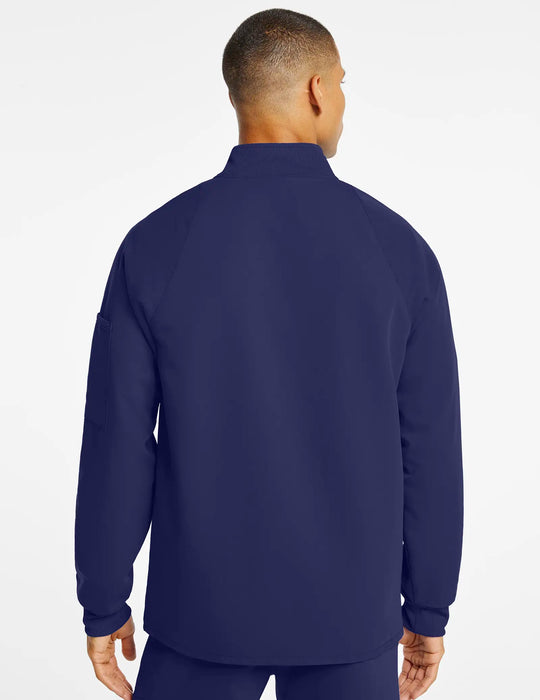 Jaanuu Scrubs Men's Classic Scrub Jacket 1.0 Navy | scrub-supply.com
