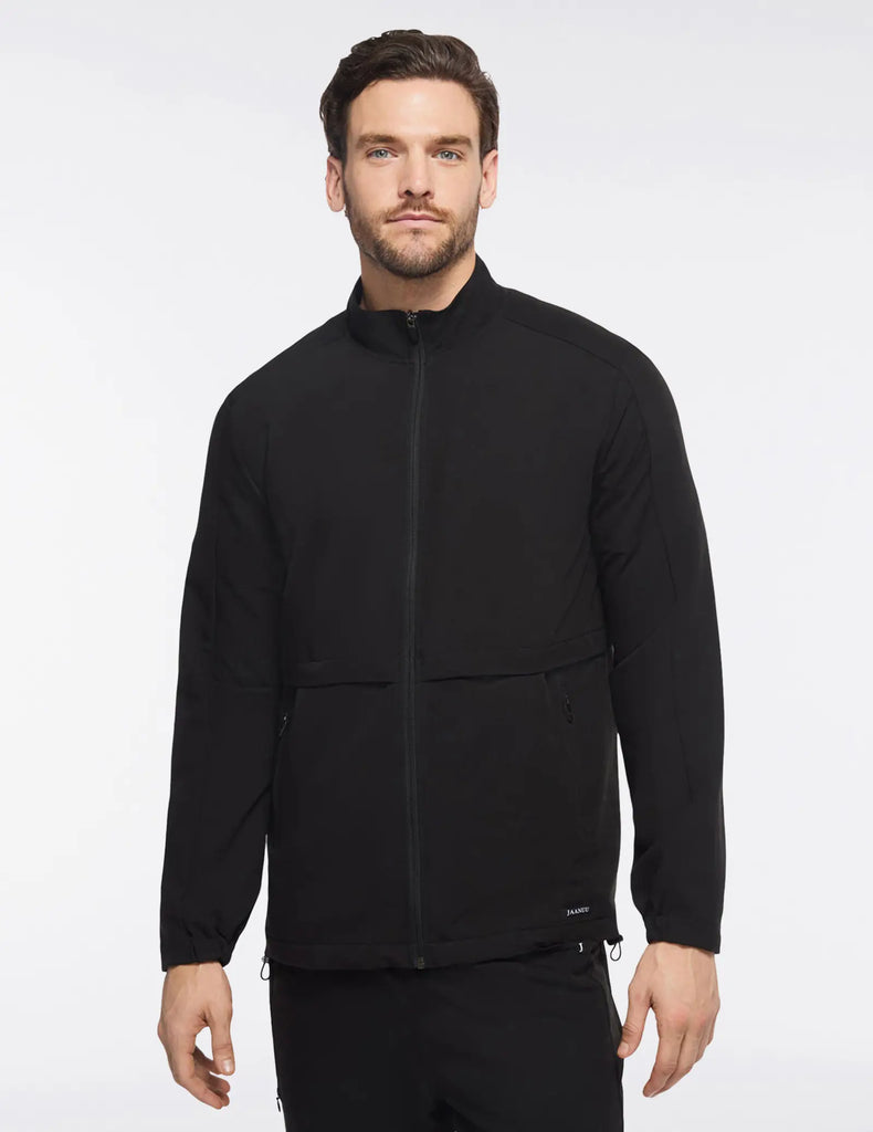 Jaanuu Scrubs Men's Classic Scrub Jacket 2.0 Black | scrub-supply.com