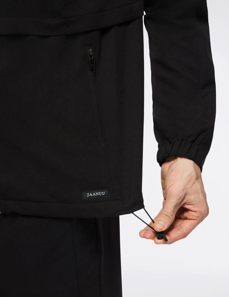 Jaanuu Scrubs Men's Classic Scrub Jacket 2.0 Black | scrub-supply.com