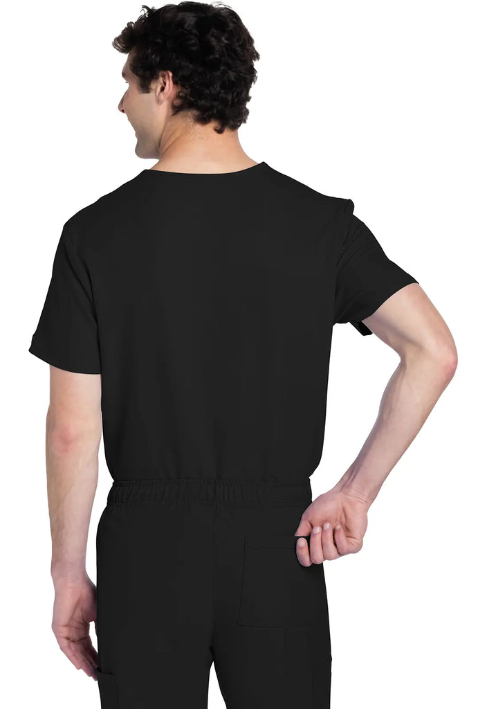 Cherokee Scrubs Unisex V-neck Top Black | scrub-supply.com