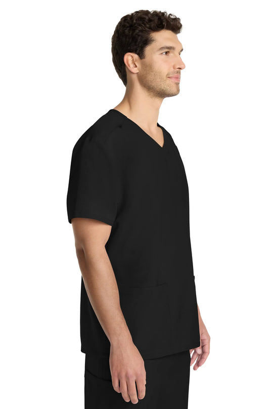 Cherokee Scrubs Unisex Ultra V-Neck Top Black | scrub-supply.com