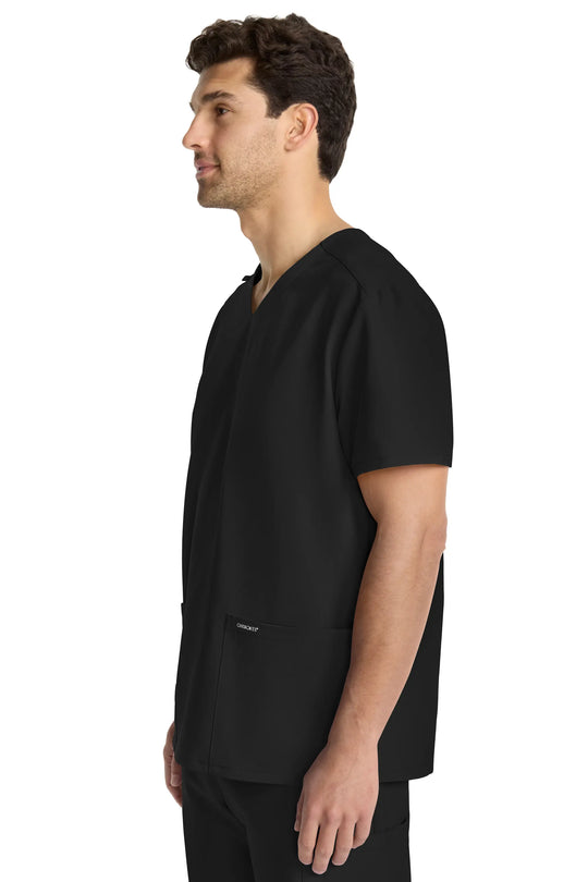 Cherokee Scrubs Unisex Ultra V-Neck Top Black | scrub-supply.com