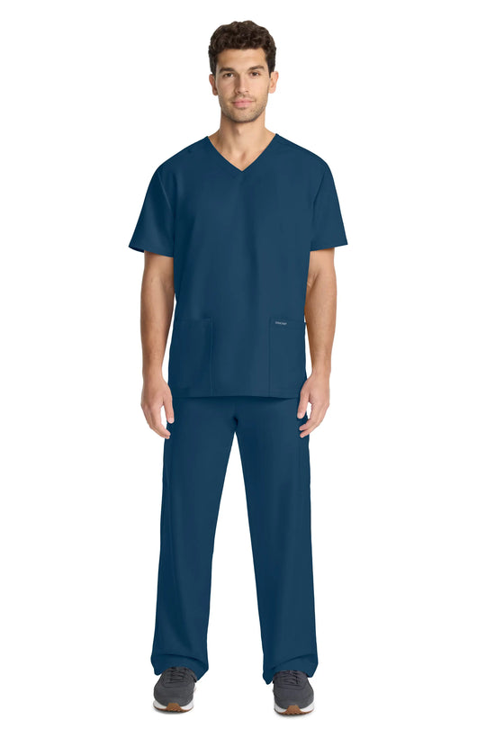 Cherokee Scrubs Unisex Ultra V-Neck Top Caribbean Blue | scrub-supply.com