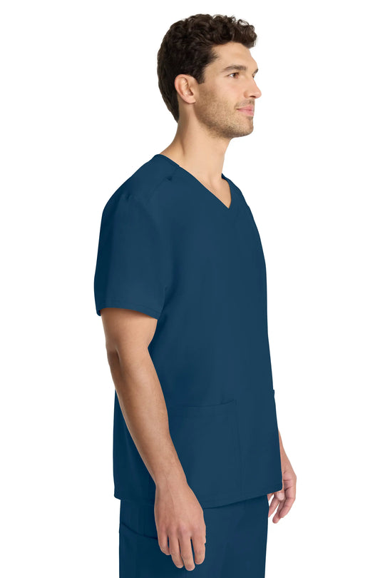 Cherokee Scrubs Unisex Ultra V-Neck Top Caribbean Blue | scrub-supply.com