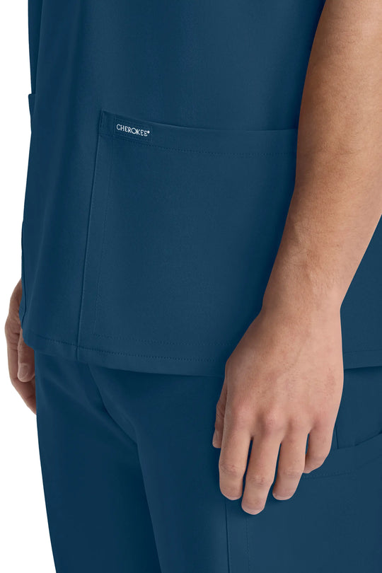 Cherokee Scrubs Unisex Ultra V-Neck Top Caribbean Blue | scrub-supply.com