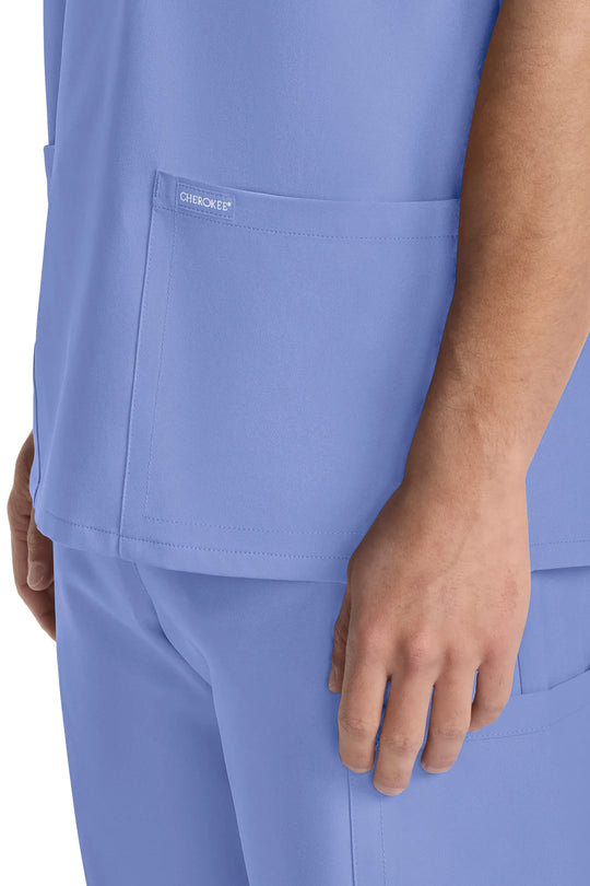 Cherokee Scrubs Unisex Ultra V-Neck Top Ceil Blue | scrub-supply.com