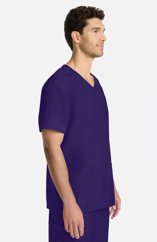 Cherokee Scrubs Unisex Ultra V-Neck Top Grape | scrub-supply.com