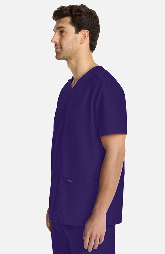 Cherokee Scrubs Unisex Ultra V-Neck Top Grape | scrub-supply.com