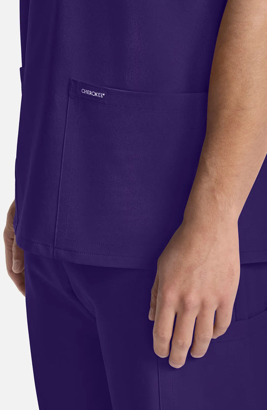 Cherokee Scrubs Unisex Ultra V-Neck Top Grape | scrub-supply.com