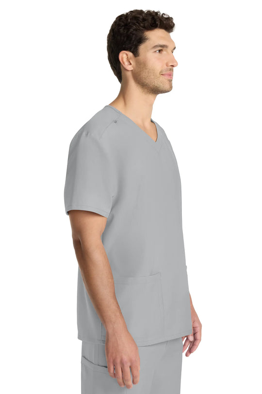 Cherokee Scrubs Unisex Ultra V-Neck Top Grey | scrub-supply.com