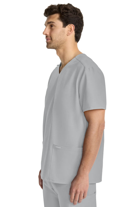 Cherokee Scrubs Unisex Ultra V-Neck Top Grey | scrub-supply.com