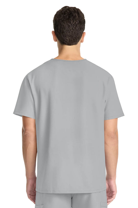 Cherokee Scrubs Unisex Ultra V-Neck Top Grey | scrub-supply.com