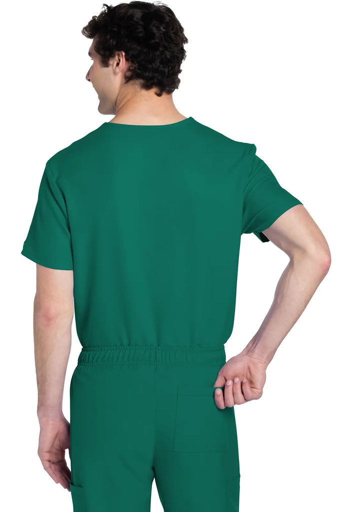 Cherokee Scrubs Unisex V-neck Top Hunter Green | scrub-supply.com