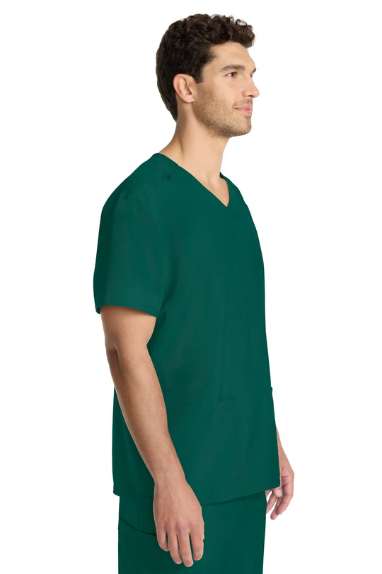 Cherokee Scrubs Unisex Ultra V-Neck Top Hunter Green | scrub-supply.com