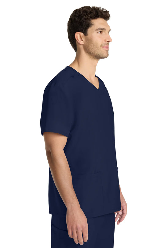Cherokee Scrubs Unisex Ultra V-Neck Top Navy | scrub-supply.com