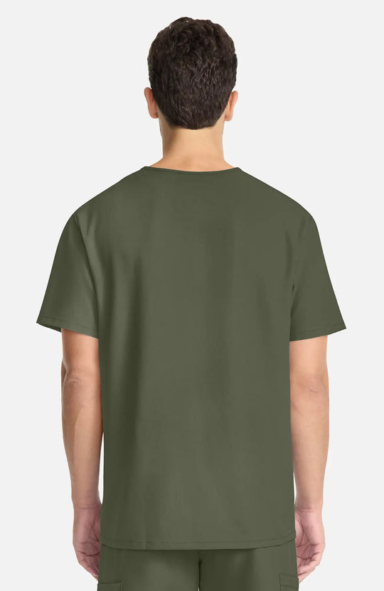 Cherokee Scrubs Unisex Ultra V-Neck Top Olive | scrub-supply.com