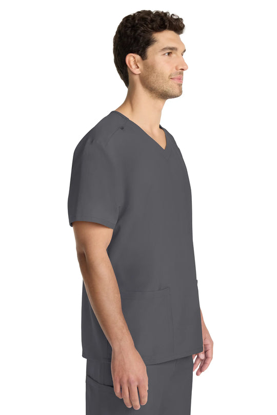 Cherokee Scrubs Unisex Ultra V-Neck Top Pewter | scrub-supply.com