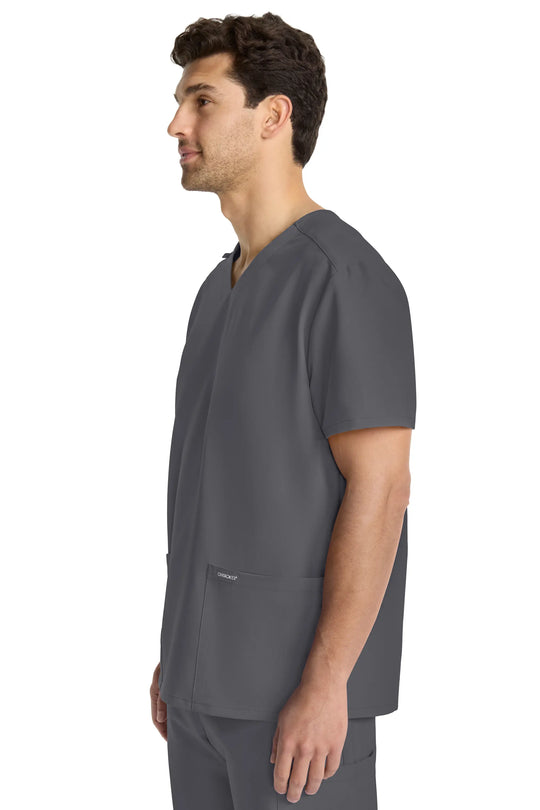 Cherokee Scrubs Unisex Ultra V-Neck Top Pewter | scrub-supply.com