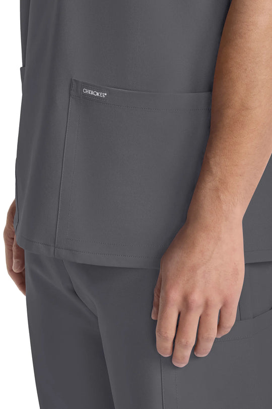 Cherokee Scrubs Unisex Ultra V-Neck Top Pewter | scrub-supply.com