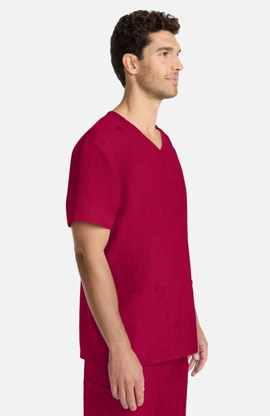 Cherokee Scrubs Unisex Ultra V-Neck Top Red | scrub-supply.com