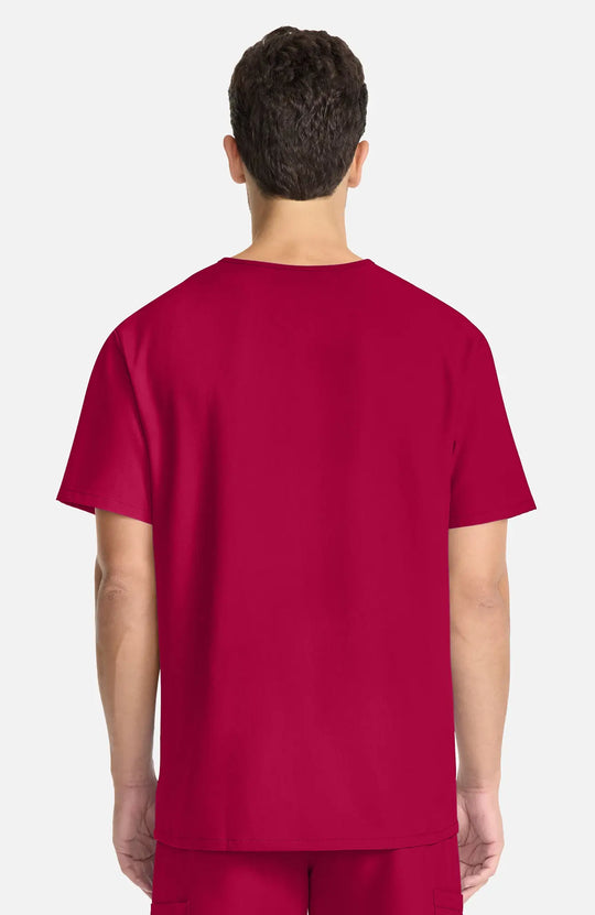 Cherokee Scrubs Unisex Ultra V-Neck Top Red | scrub-supply.com