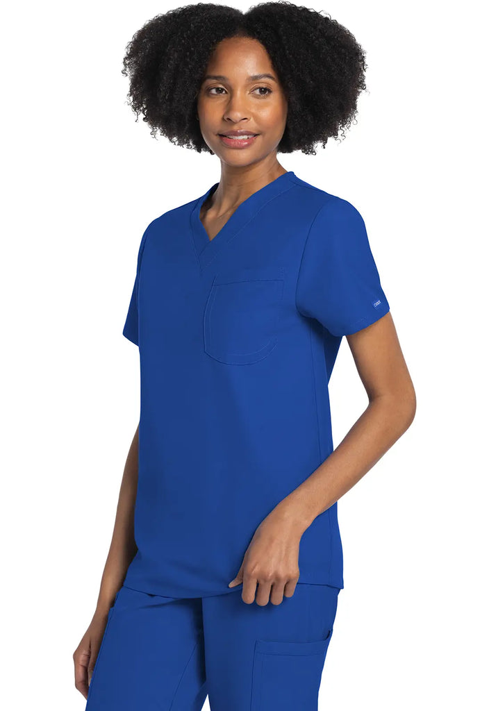 Cherokee Scrubs Unisex V-neck Top Royal Blue | scrub-supply.com