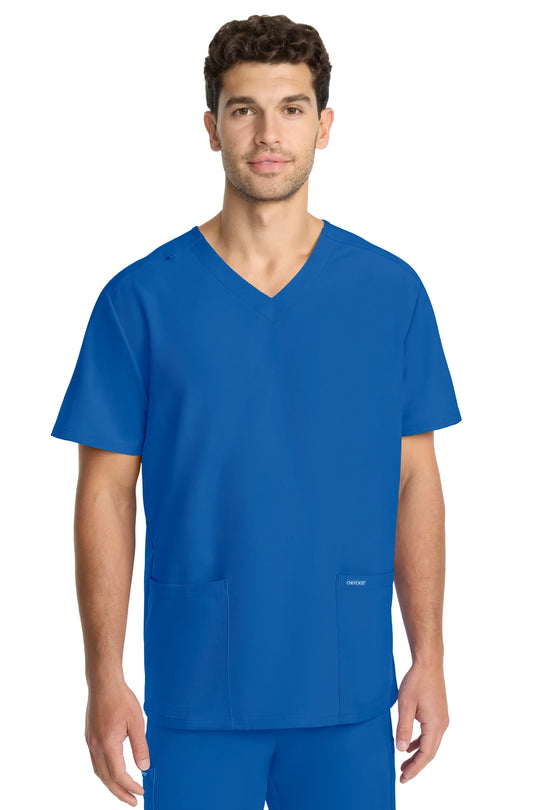 Cherokee Scrubs Unisex Ultra V-Neck Top Royal Blue | scrub-supply.com