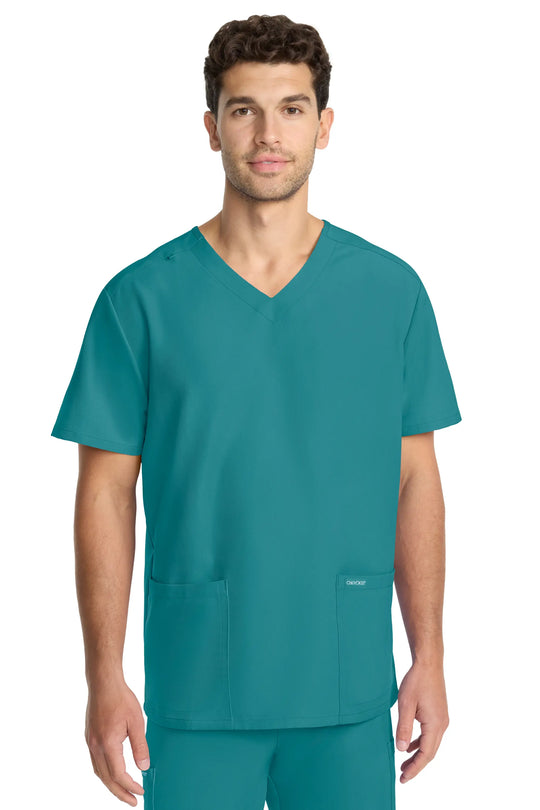 Cherokee Scrubs Unisex Ultra V-Neck Top Teal | scrub-supply.com