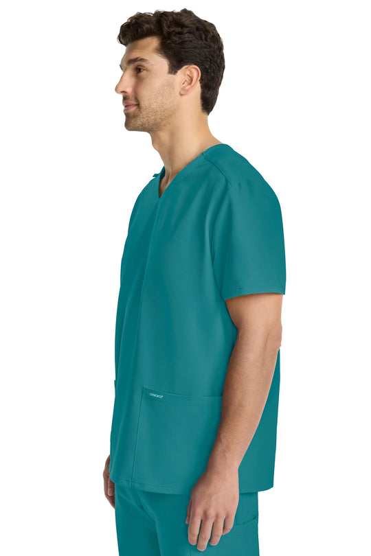 Cherokee Scrubs Unisex Ultra V-Neck Top Teal | scrub-supply.com