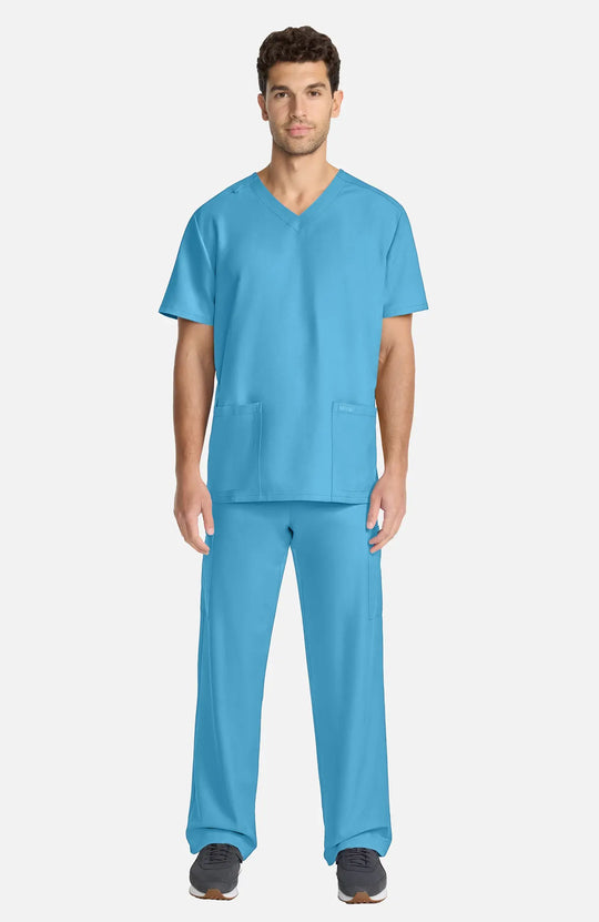 Cherokee Scrubs Unisex Ultra V-Neck Top Turquoise | scrub-supply.com