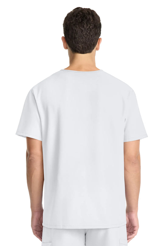 Cherokee Scrubs Unisex Ultra V-Neck Top White | scrub-supply.com