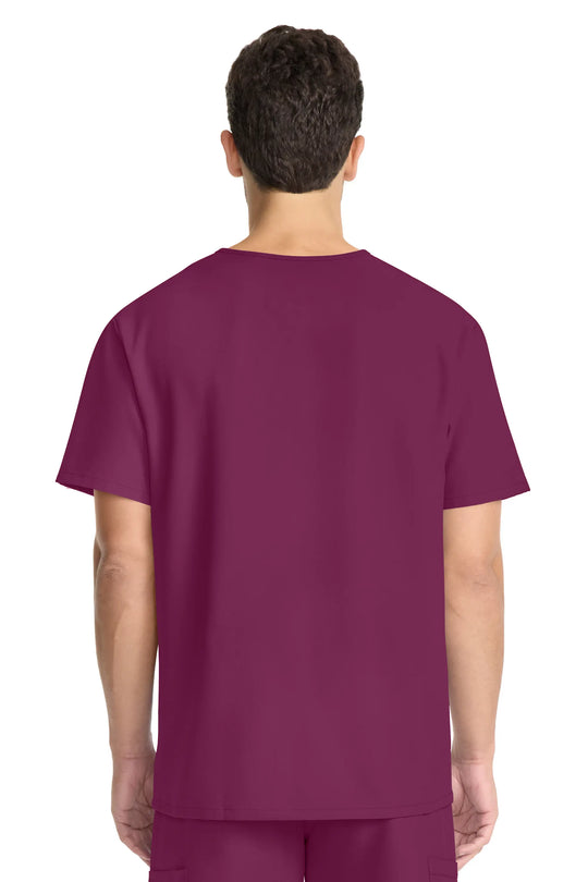 Cherokee Scrubs Unisex Ultra V-Neck Top Wine | scrub-supply.com