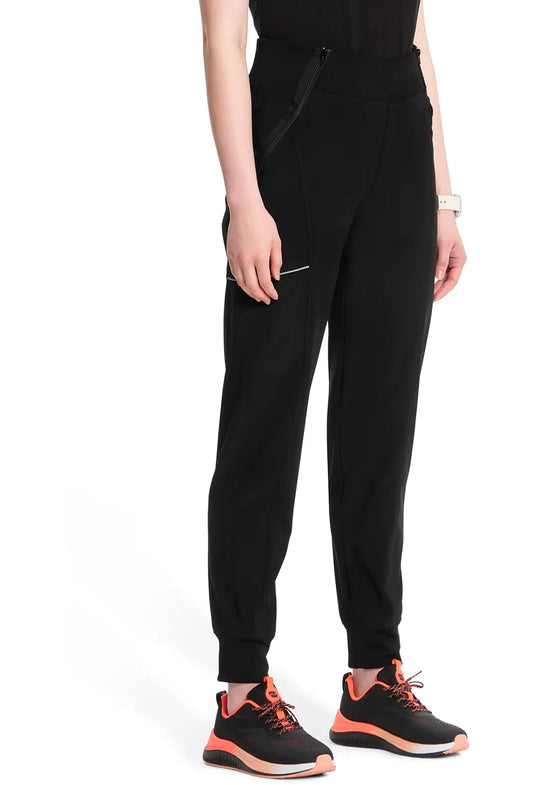 Infinity Scrubs Mid Rise Tapered Leg Jogger Pant Black | scrub-supply.com