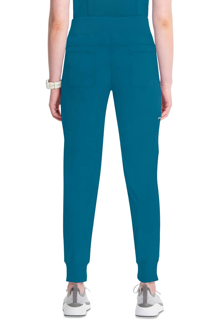 Infinity Scrubs Mid Rise Tapered Leg Jogger Pant Caribbean Blue | scrub-supply.com