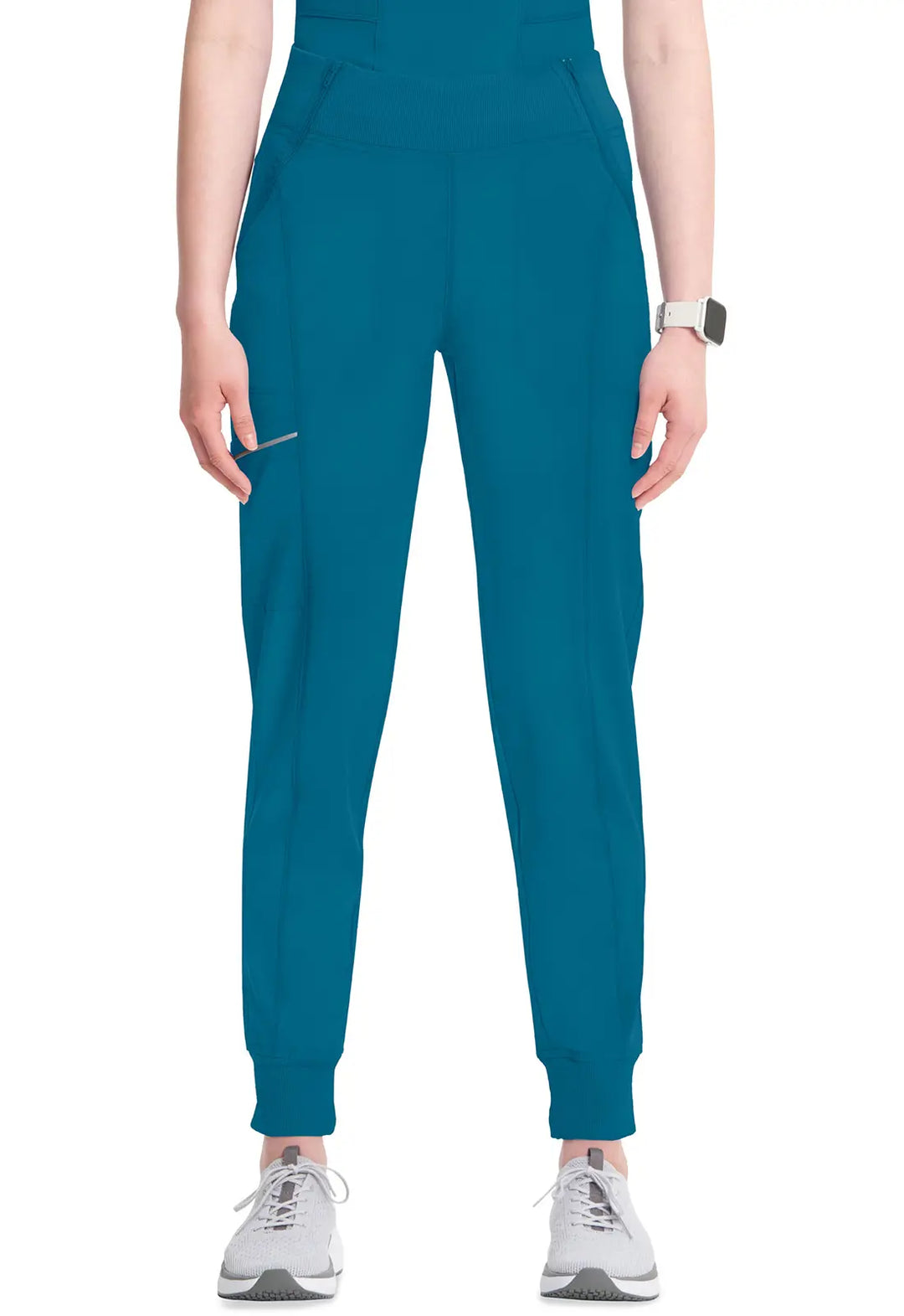 Infinity Scrubs Mid Rise Tapered Leg Jogger Pant Caribbean Blue | scrub-supply.com