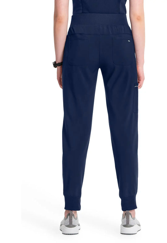 Infinity Scrubs Mid Rise Tapered Leg Jogger Pant Navy | scrub-supply.com