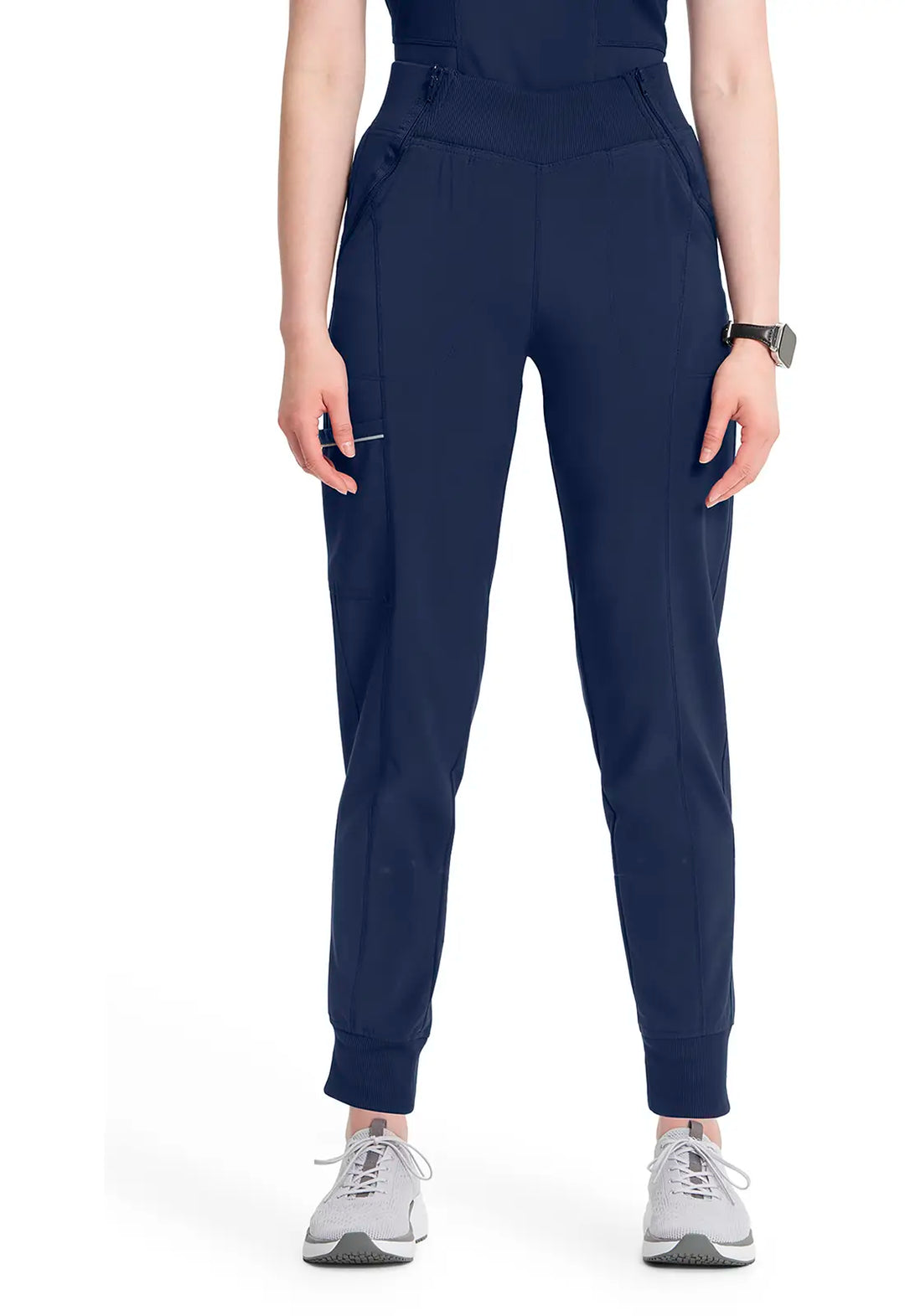 Infinity Scrubs Mid Rise Tapered Leg Jogger Pant Navy | scrub-supply.com