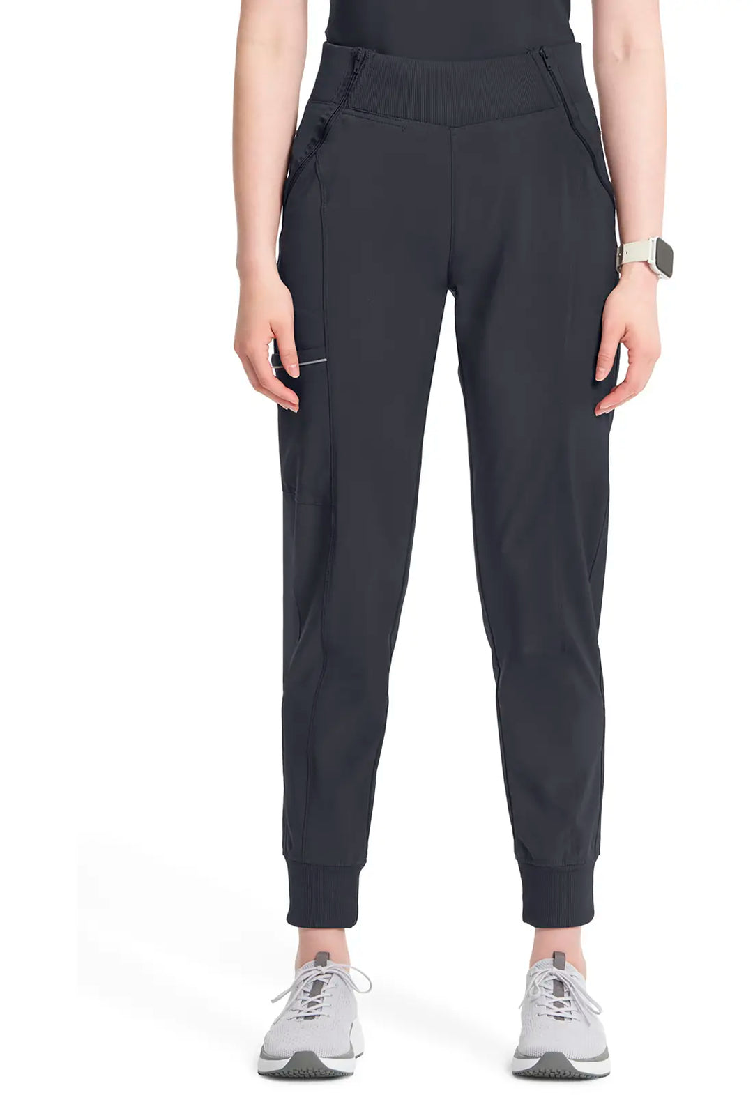 Infinity Scrubs Mid Rise Tapered Leg Jogger Pant Pewter | scrub-supply.com