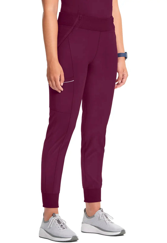 Infinity Scrubs Mid Rise Tapered Leg Jogger Pant Wine | scrub-supply.com