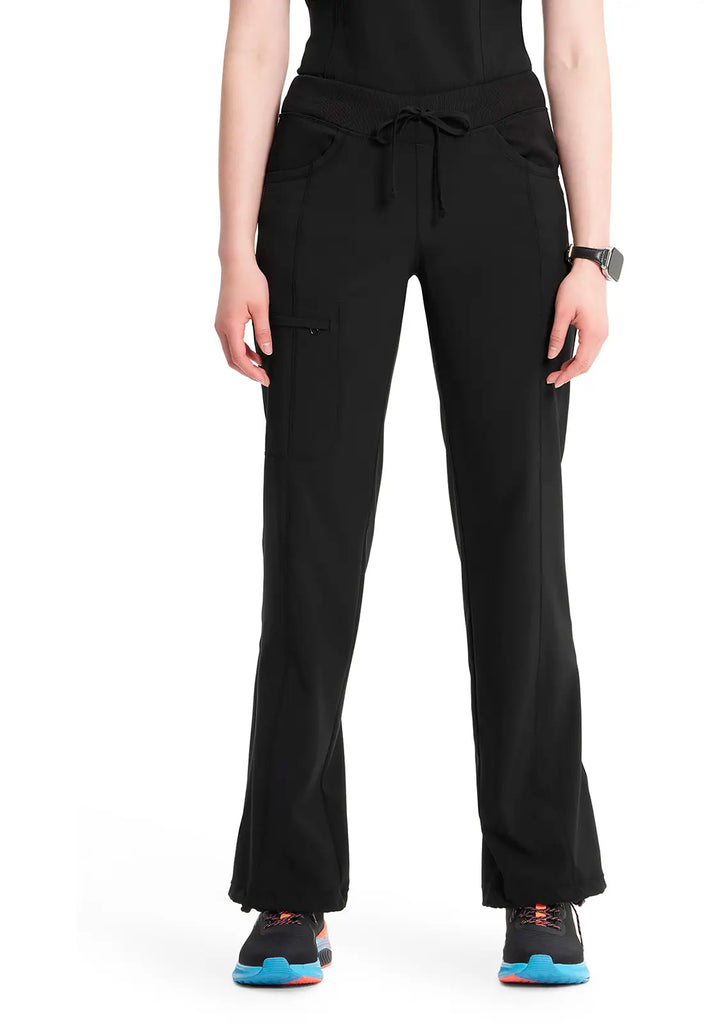 Infinity Scrubs Women's Straight Leg Drawstring Pant Black | scrub-supply.com